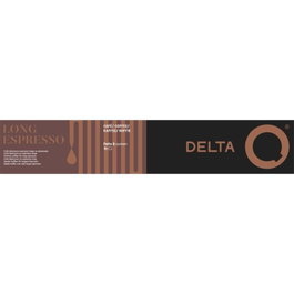 Delta Cápsula Delta Q Long Espresso para cafeteras Delta, caja de 10